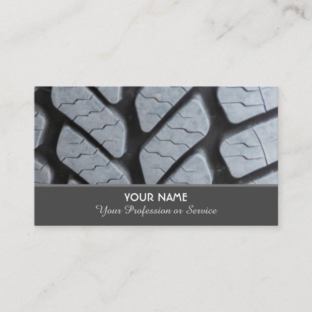 Elegant business card for wheel and tire experts (Front)