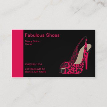 Elegant Business Card For Women's Shoe Store by zazzlez_com at Zazzle