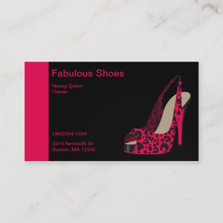 Elegant Business Card For Women's Shoe Store