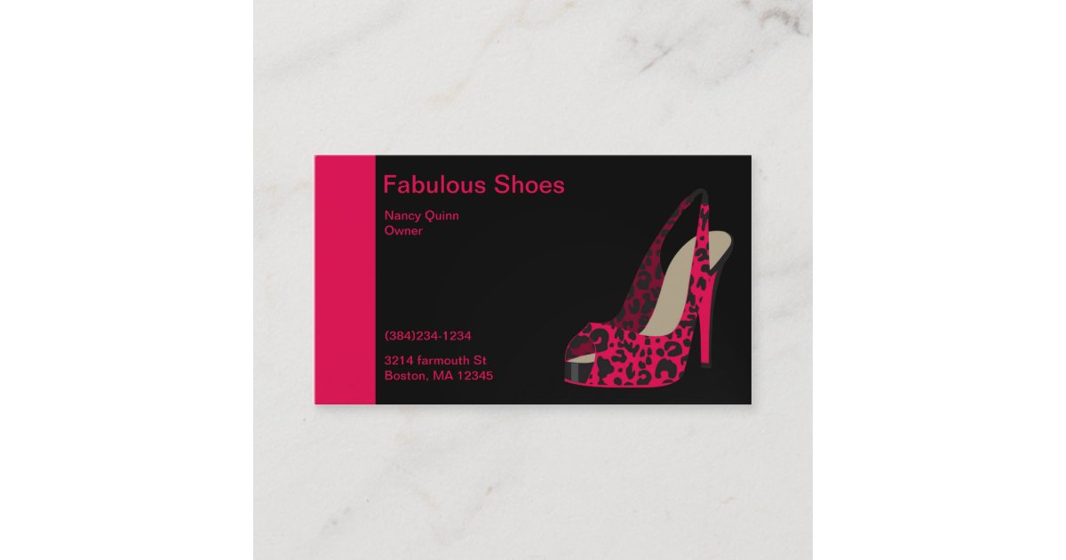 elegant business card for women 39 s shoe store zazzle com rsvp return cards