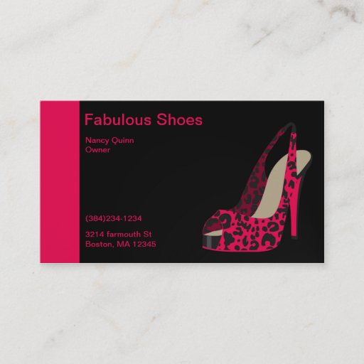 Customizable Elegant Business Card for Women's Shoe Store