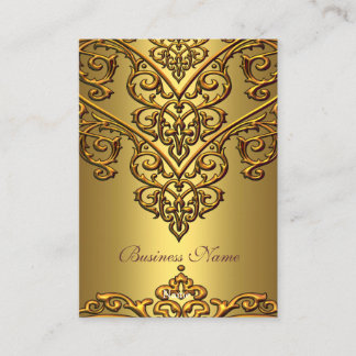Elegant Business Card Gold on Gold Overlay