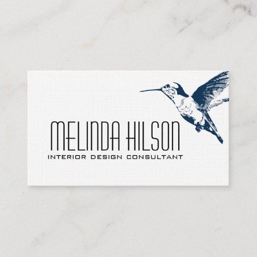 Customizable Elegant Business Card - Hummingbird