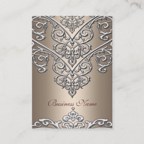 Elegant Business Card Metal  Look Coffee Overlay
