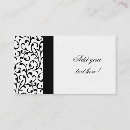 Elegant Business Card Modern Damask Pattern