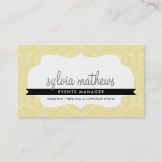 ELEGANT BUSINESS CARD :: stylish damask frame 2