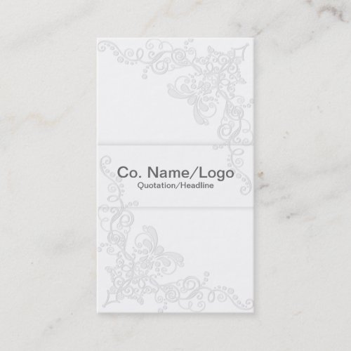 Elegant Business Card White and Gray