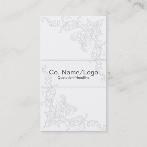 Customizable Elegant Business Card White and Gray