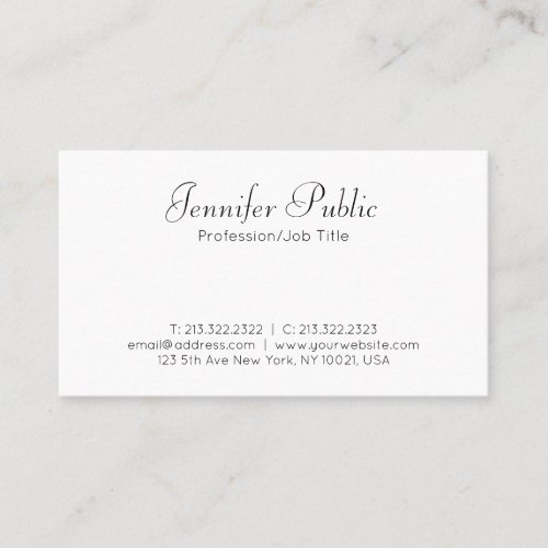 Elegant Business Cards Handwritten Name Template