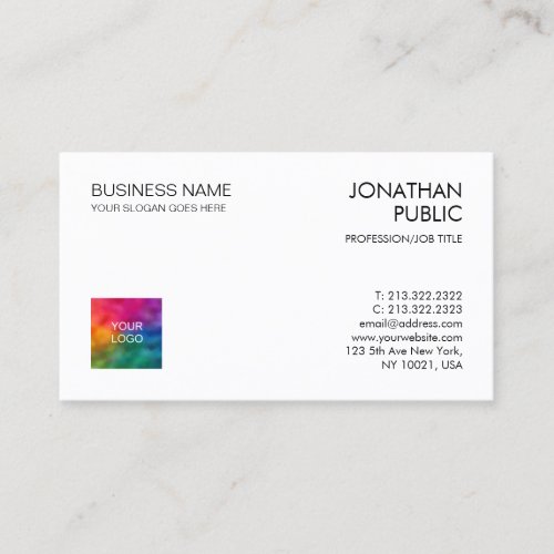 Elegant Business Cards Modern Company Logo Here