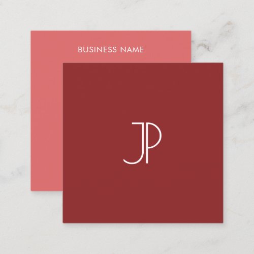 Elegant Business Cards Monogram Trend Colors