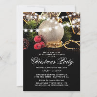 Elegant Business Christmas Holiday Party Invitation