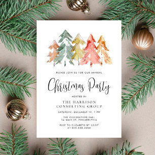 Elegant Business Corporate Christmas Holiday Party Invitation