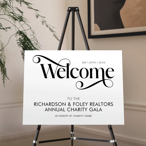 Elegant Business Event Gala Corporate Welcome Sign