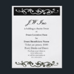 elegant Business Flyer<br><div class="desc">black and white elegant Flourish design with matching products</div>