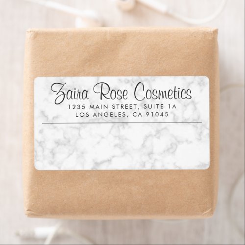 Elegant Business Gray Marble Shipping Label