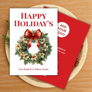 Elegant Business Holiday Card with Company Name