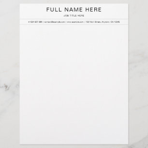 Elegant Business Letterhead with Contact Informati
