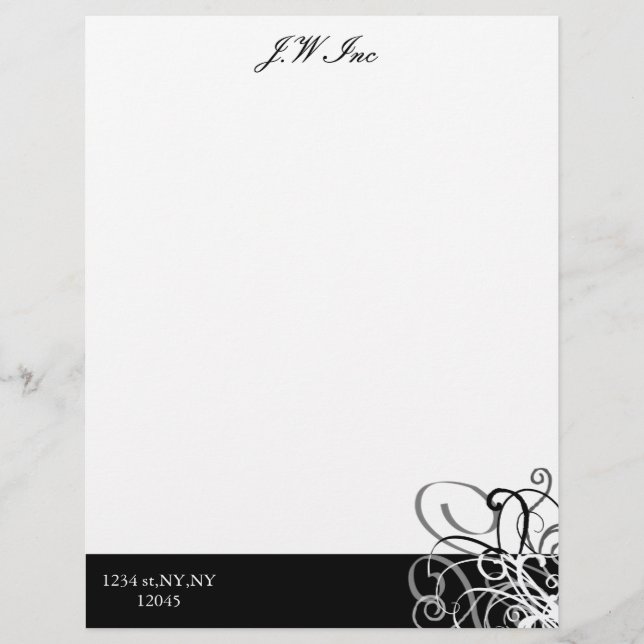 elegant Business Letterheads Letterhead (Front)