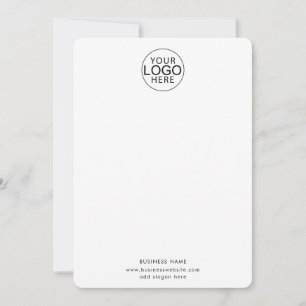 Elegant Business Logo and Website Corporate Note Card