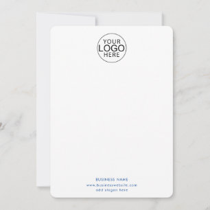 Elegant Business Logo and Website Custom Note Card