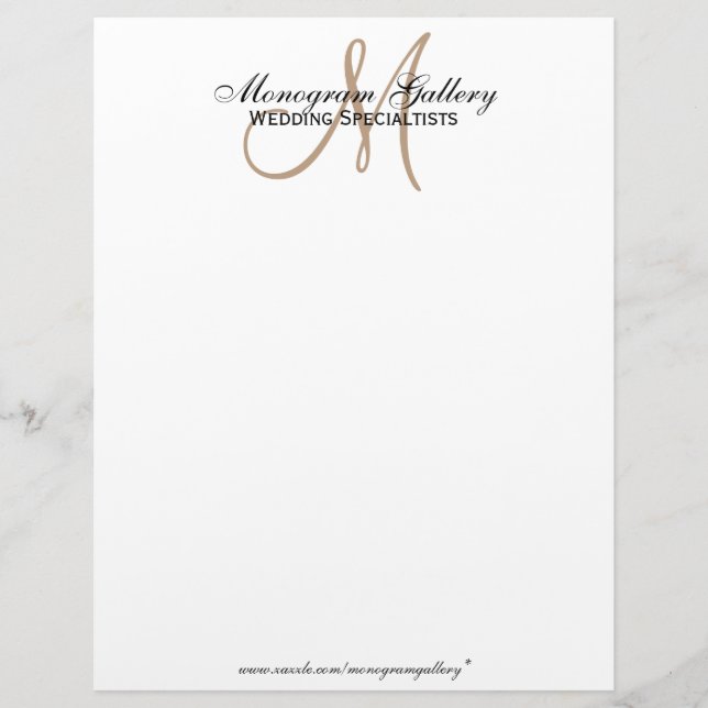 Elegant Business Logo Letterhead Recycled Paper (Front)