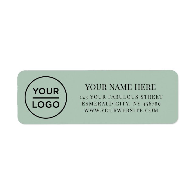 Elegant Business Logo Return Address Label (Front)