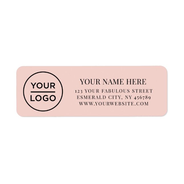 Elegant Business Logo Return Address Label (Front)