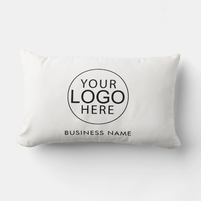 Elegant Business Logo Simple Modern Custom Lumbar Pillow (Front)