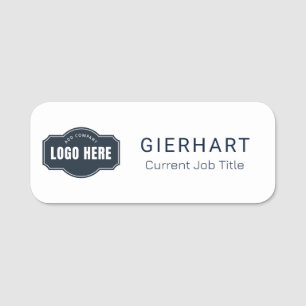 Elegant Business Logo Staff Employees Conference Name Tag