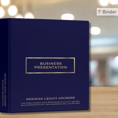 Elegant Business Presentation Binder