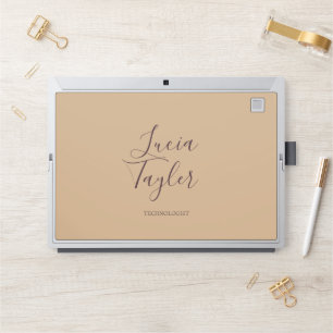 Elegant business script blush HP laptop skin