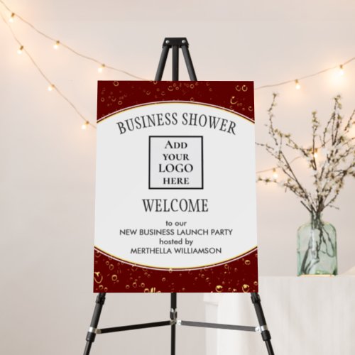 Elegant Business Shower Logo Welcome Foam Board