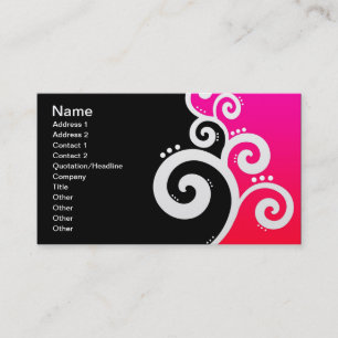 Elegant Business Swirls Pink Card