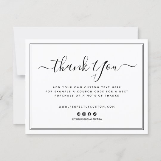 Elegant business thank you note with custom logo | Zazzle.com