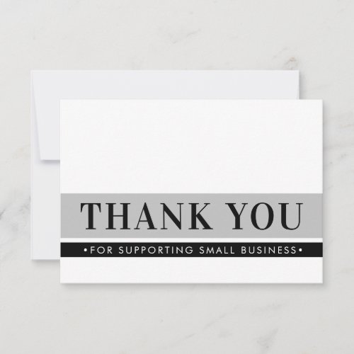 ELEGANT BUSINESS THANK YOU order insert gray black