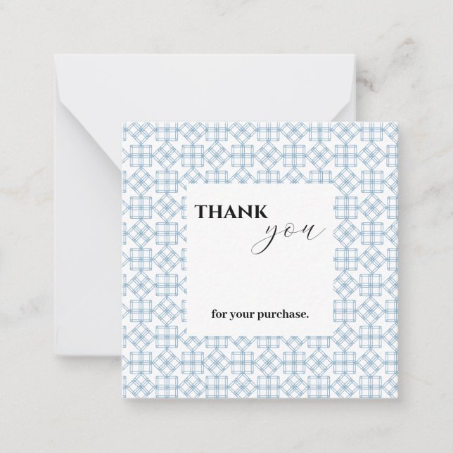elegant Business Thank You Purchase Note card (Front)