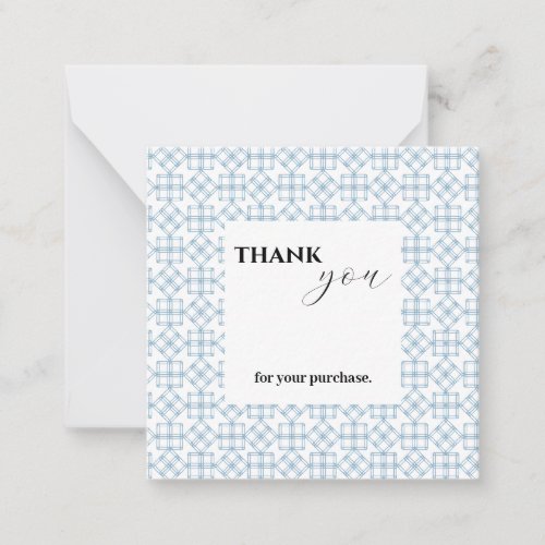 elegant Business Thank You Purchase Note card