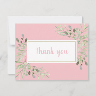 Elegant Business Thank You Spring Leaves Card