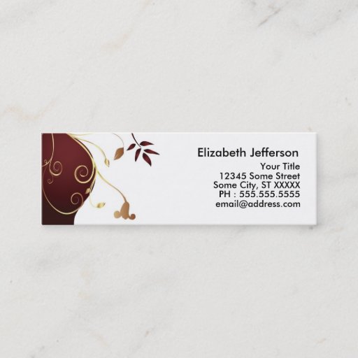 Customizable Elegant Businesscard - Skinny Business Card Template