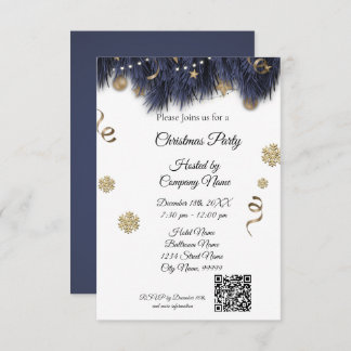 Elegant Bussines Christmas Party Invitation