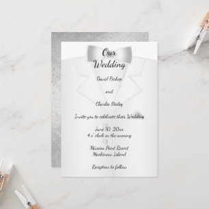 Elegant but simple gay Wedding Invitation