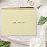 Elegant Butter Yellow Modern Wedding Envelope<br><div class="desc">Modern wedding envelopes featuring a clean design with script and serif fonts.</div>