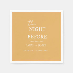 Elegant Butter Yellow the Night Before Wedding  Napkins