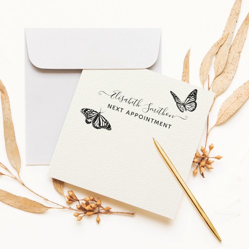  Elegant Butterflies Aesthetician Appointment Card