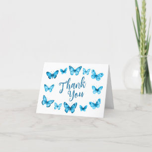 Elegant Butterflies Bridal Shower CUSTOM Thank You Card