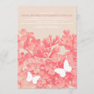 Elegant Butterflies Bridal Shower Invitations