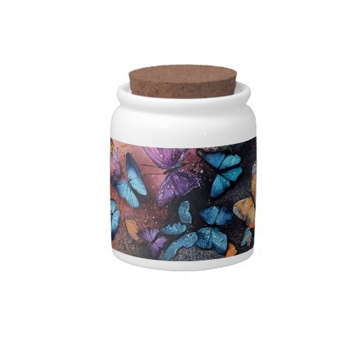 Elegant Butterflies Candy Jar