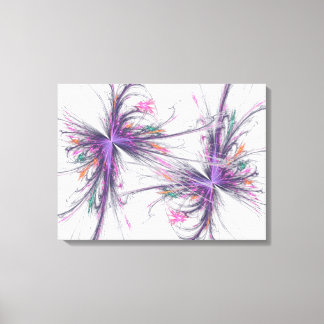 Elegant Butterflies Fractal Wrapped Canvas