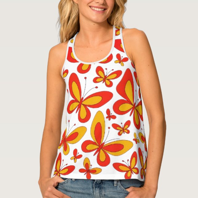 Elegant_Butterflies_in_Flight1 Tank Top (Front)
